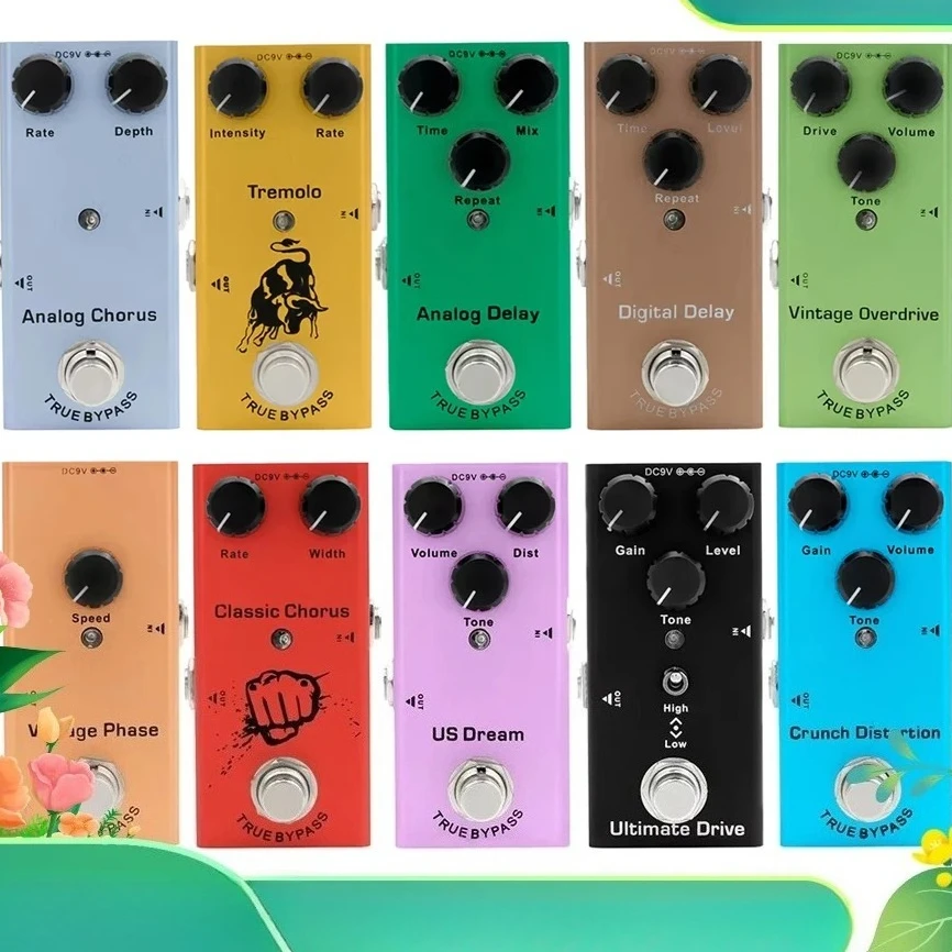 

Электрогитарная педаль эффектов: винтажный овердрайв/дисторшн, кранныш/дисторшн, US Dream, классический чорус, винтажный фейз. Запчасти для гитар.