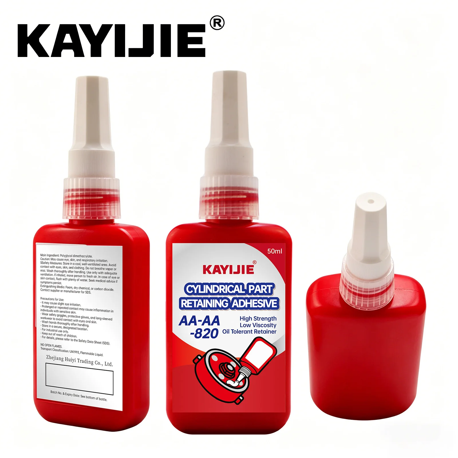 High Strength Anaerobic Retaining Adhesive for Industrial Cylindrical Components Bearing Seal Anti-Losening Construction Use