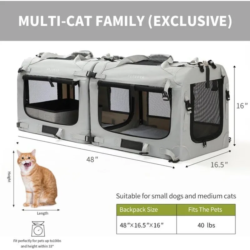 Extra Large Cat Carrier Soft Sided Folding Small Medium Dog24