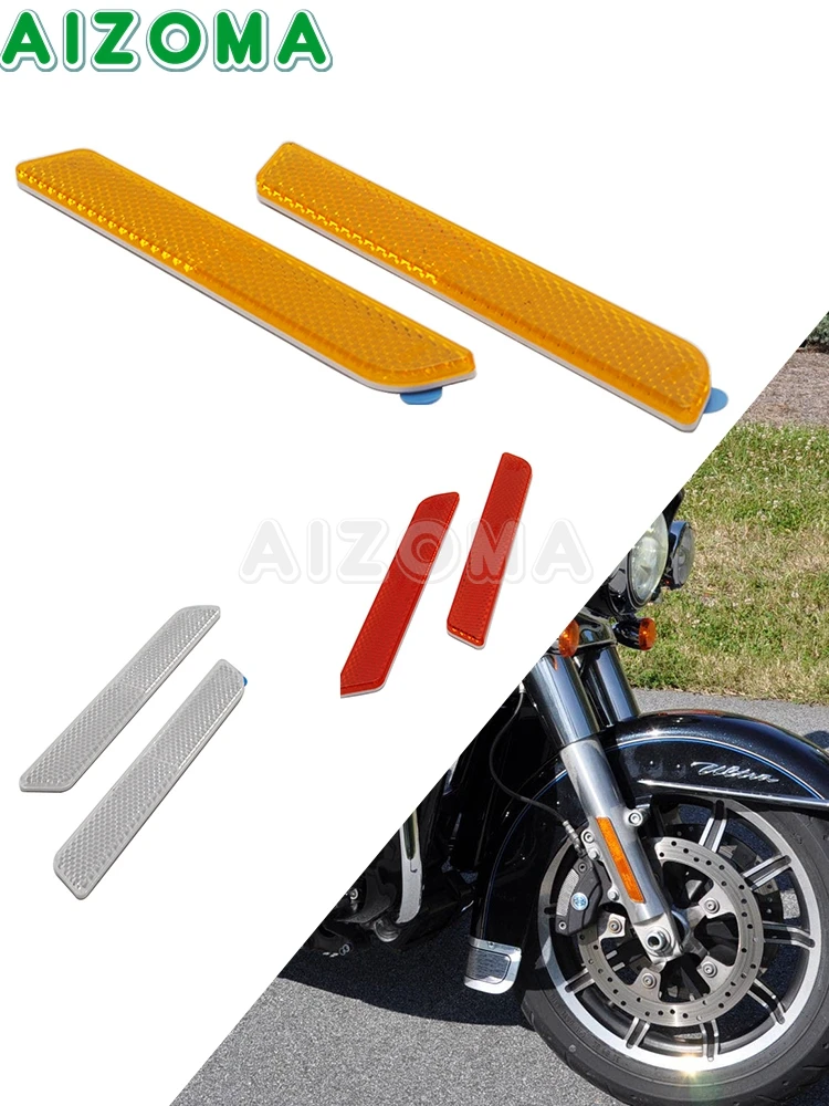 Odblask na przedni widelec motocykla do Harley Touring Road King FLHR Street Glide FLHX Special FLHXS Ultra Limited FLHTK CVO — zdjęcie 2