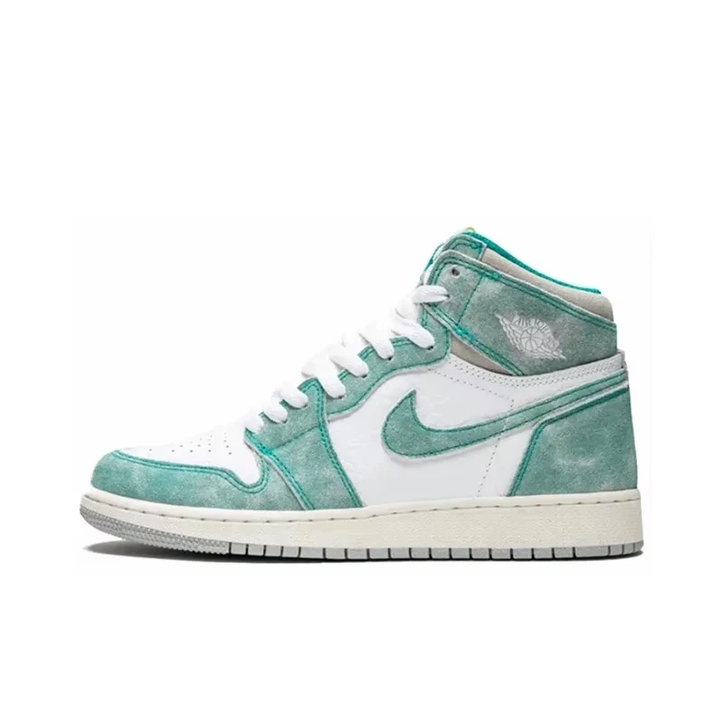 

Jordan Air Jordan 1 Retro High Turbo Green High-Top Retro Basketball Shoes GS Tiffany Green Women's Sneakers 575441-311