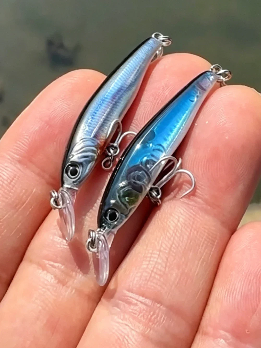 Sinking Minnow 1,5g 4cm Hardbait Wobbler mit Dreifachhaken, Angelköder für Barsch, Forelle, Süß- und Salzwasser, 1-5 Stück Jerkbait – Detail 6
