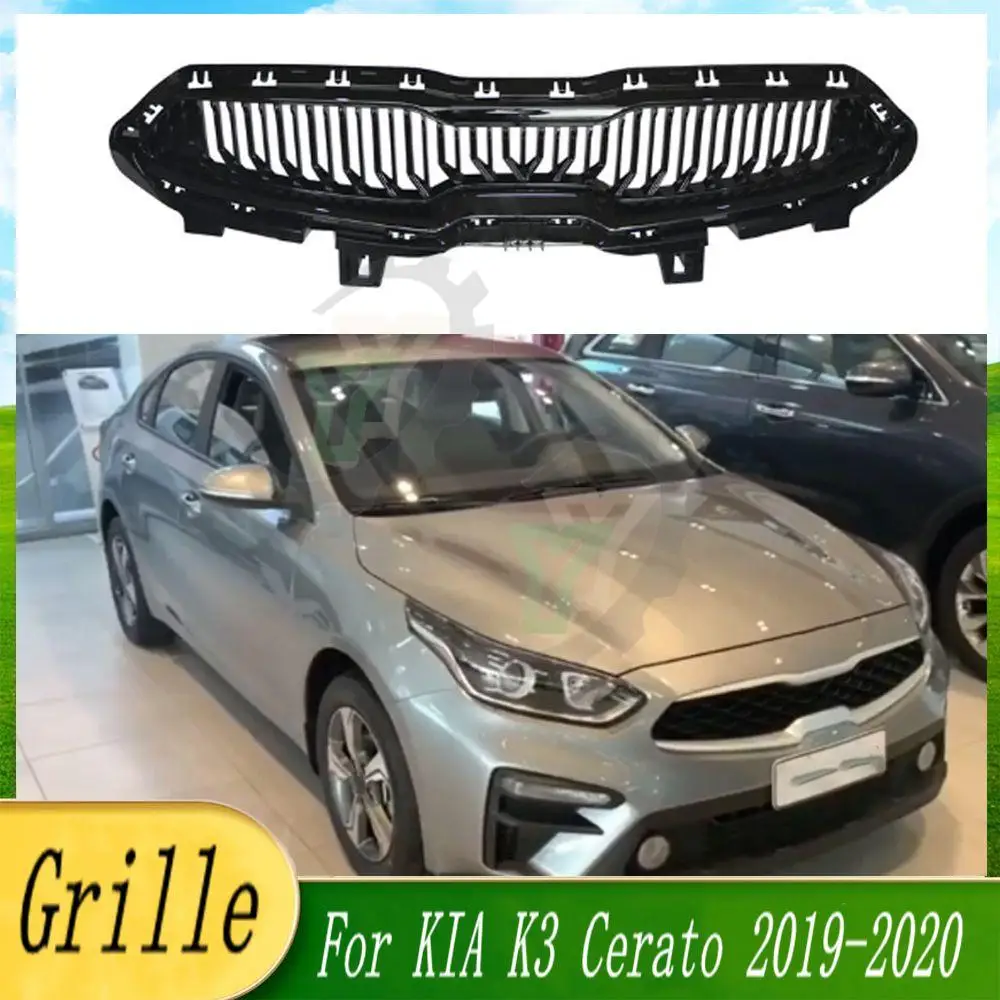 High Quality ABS Front Bumper Grille Centre Panel Styling Upper Grill For KIA K3 Cerato 2019 2020 Car Accessory