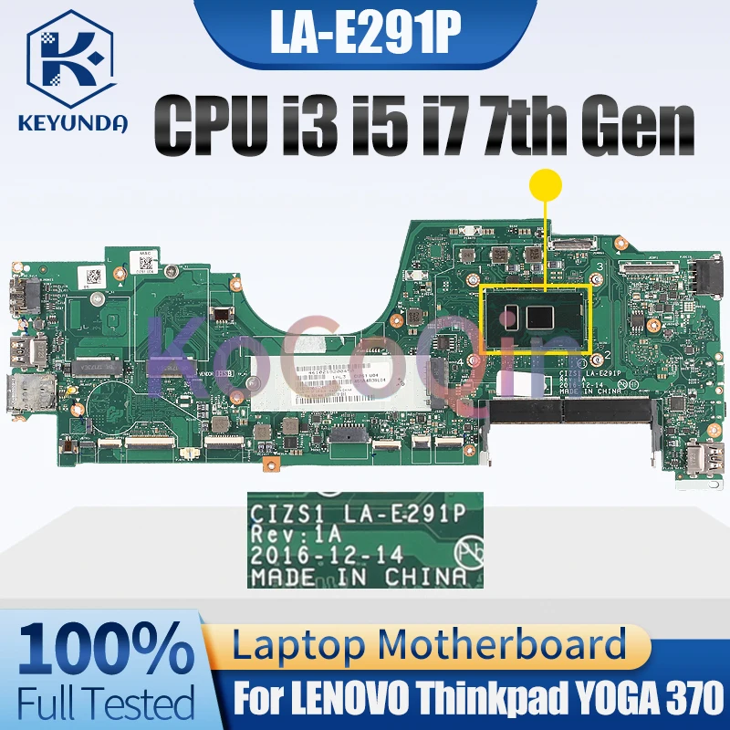 For LENOVO Thinkpad YOGA 370 Notebook Mainboard LA-E291P i3 i5 i7 7th Gen 01HY288 01HY173 10M88818 Laptop Motherboard