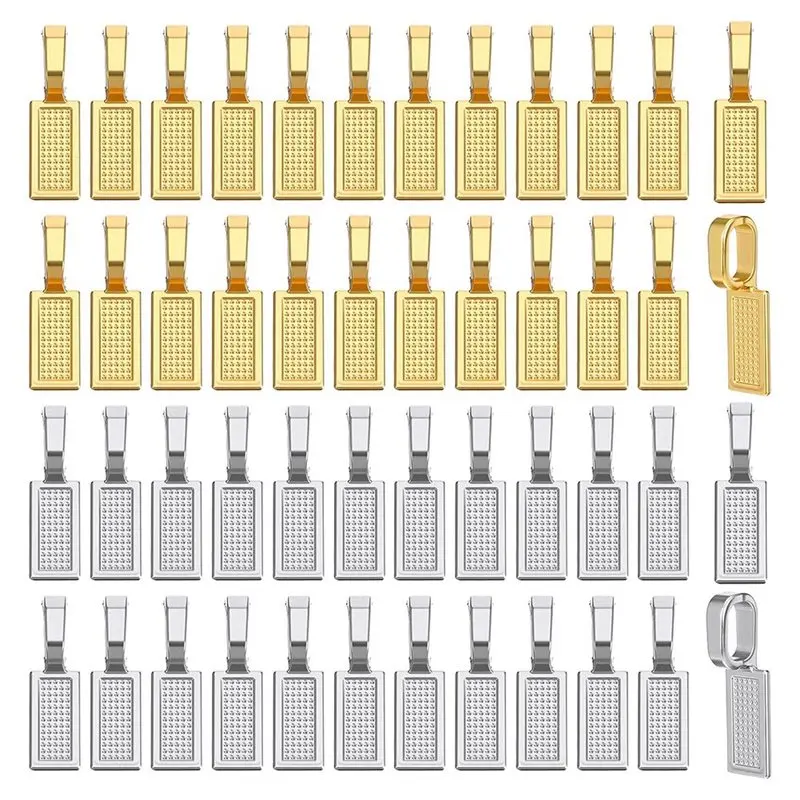 

Подвесные соединители с плоской подушечкой CYL для поделок ожерелья своими руками, 100 шт. ювелирных изделий из золота и серебра