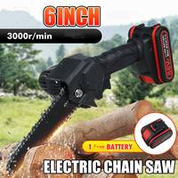 Magnitt 6 Inch 88VF Mini Electric Chain Saw with 1/2 Upgraded Battery Rechargeable Woodworking Pruning One-handed Garden Tool