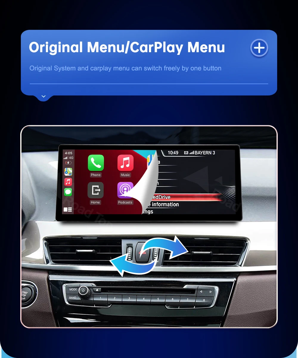 Road Top Linux Display Multimedia Player für BMW X1 F48 2015-2022 NBT EVO GPS Carplay Touchscreen – Detail 7