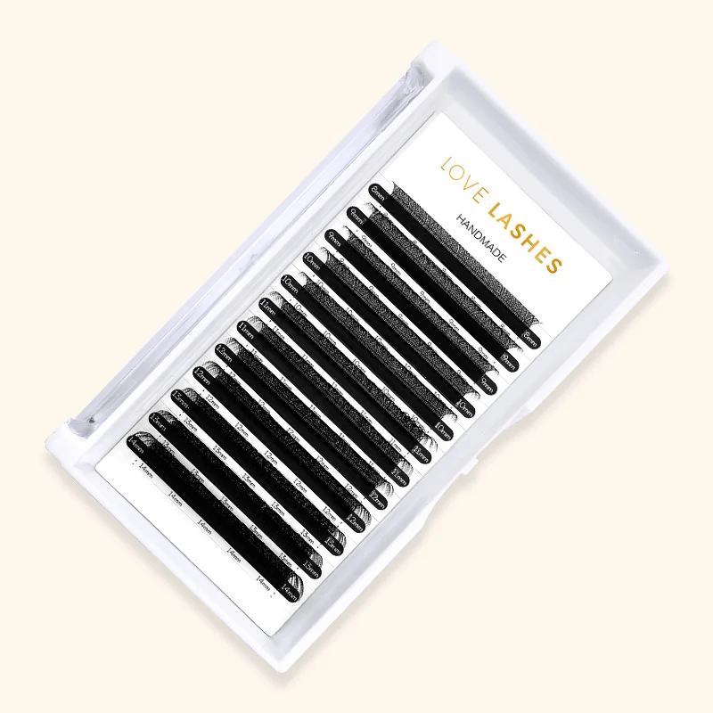 LOVE Lprédit ES YY Shape Fake Natural Eyelash Extensions, C, D Brazilian Volume Fan Lash, Hand-woven Cilios, Double Tip Lashes