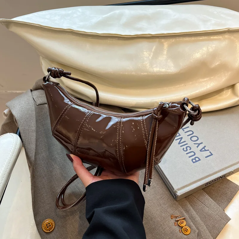 

Модная роскошная сумка-круассан из искусственной кожи для женщин, сумки высокого качества, классический дизайн, женская сумка через плечо, маленькие сумки на плечо