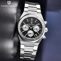 PAGANI Design 2025 New Men Quartz Watch VK63 Sapphire Crystal Luminous Stainless Steel PD1707 200m Waterproof Reloj Hombre