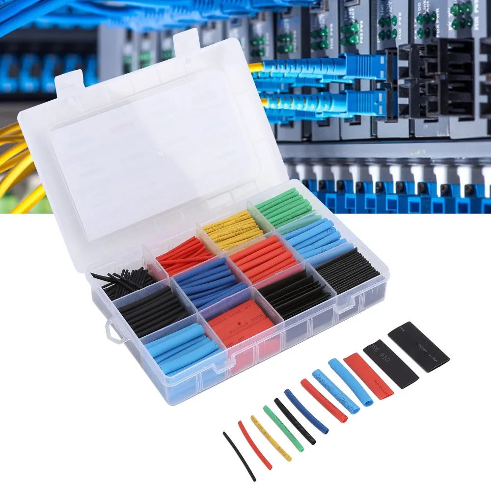 560pcs Kit Flame Retardant Heat Shrink Tube Insulated Waterproof Heat Shrink Tubing Kit Shrink Wrap Tubing Insulation Protection