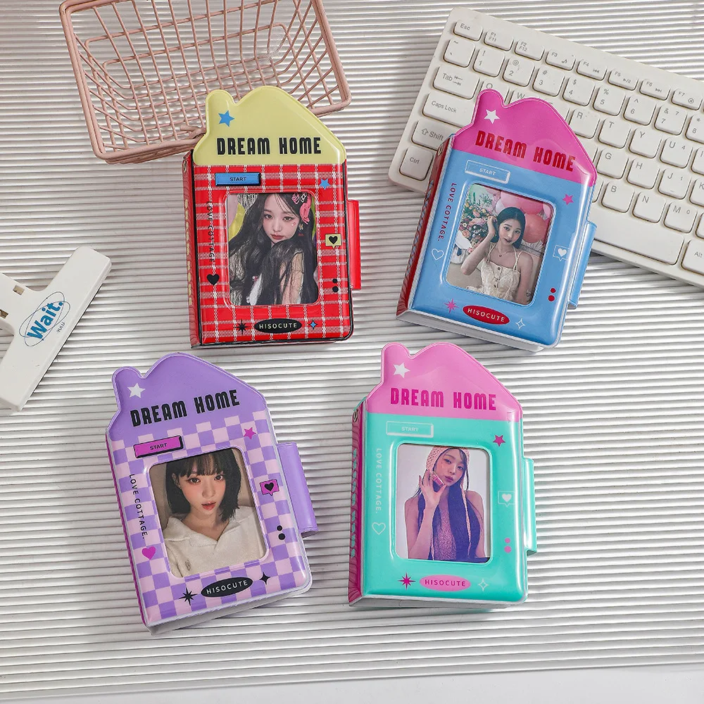 Kawaii 3 inch House Shape Kpop Photocard Holder Photo Card Collect Book School Korean Stationery