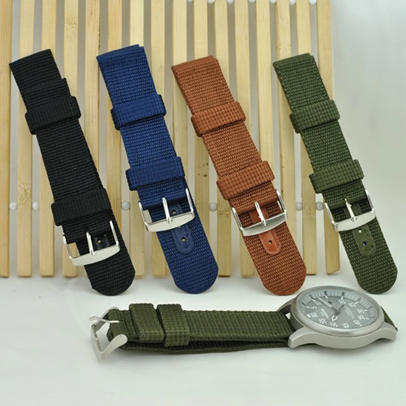 Nylon Watch Band 18mm 20mm 22mm 24mm Watch Strap Waterproof Casual Watchband Sport Writst Strap Replace Watch Accessories