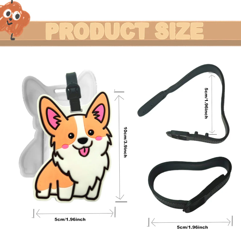 إكسسوارات السفر العصرية، حيوانات لطيفة، علامات الأمتعة، حقائب الأمتعة المصنوعة من السيليكون، إضافة الهوية، رفوف الأمتعة، ممر الصعود، بورتا