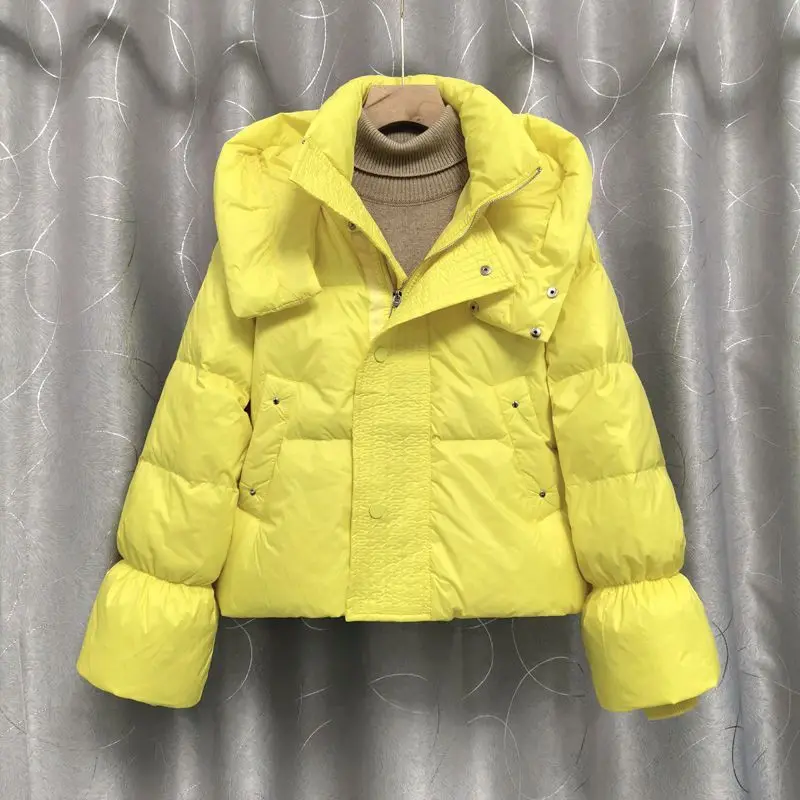 

Короткая хлопковая одежда высокого качества, женская утолщенная зимняя новая корейская версия, свободная одежда с капюшоном на хлопковой подкладке, маленькая куртка