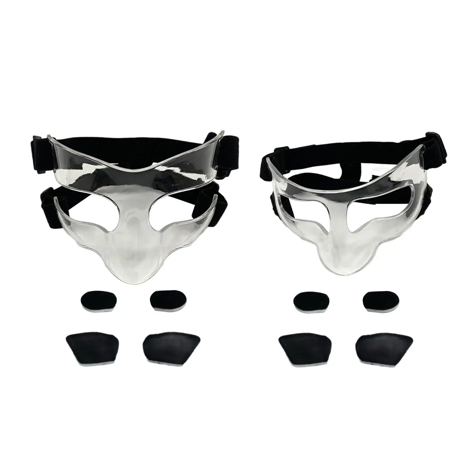 Basketball Mask Equipment Shatterproof Elastic Strap Protective Facial Cover for Adults Sports Boxing Athletic Workout Football