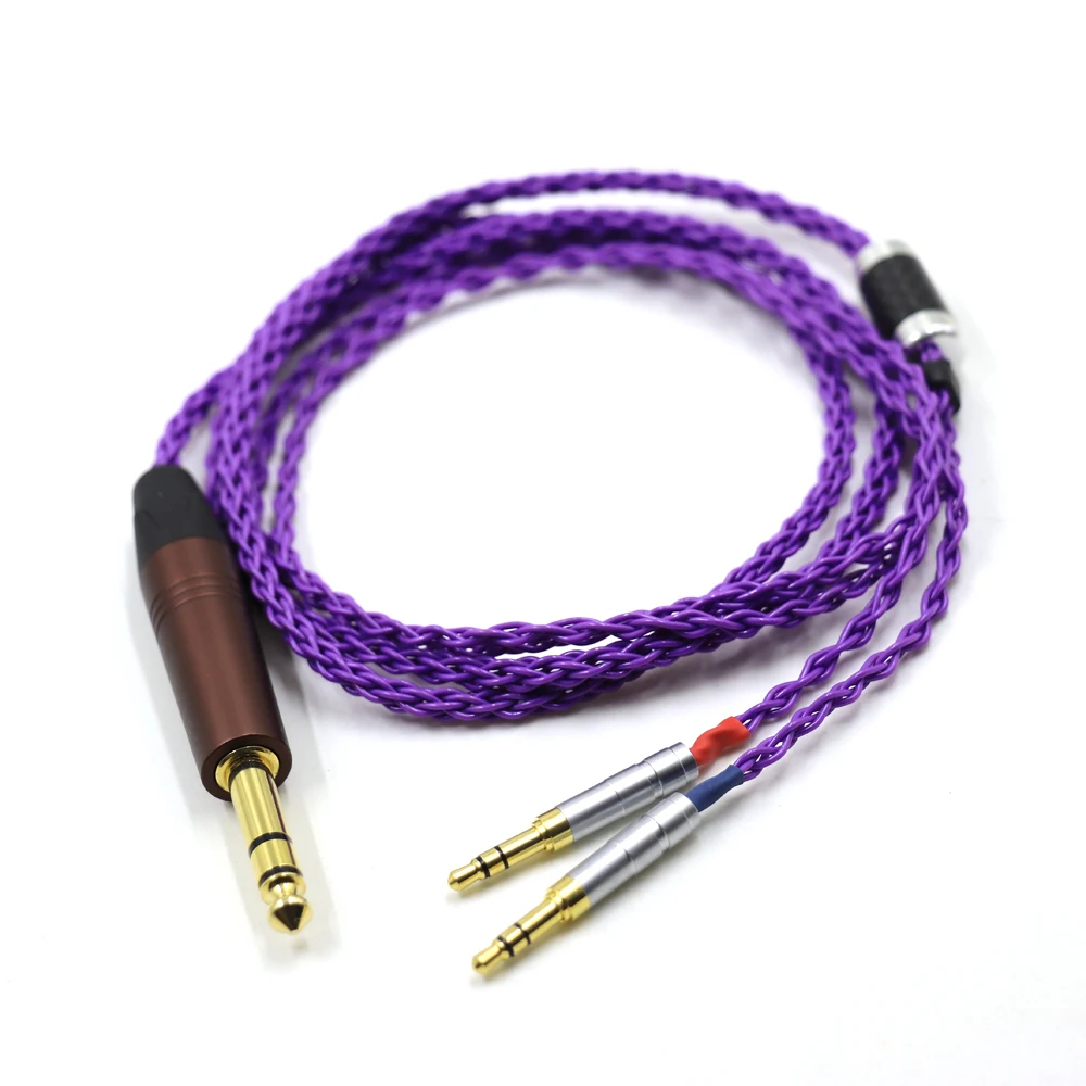 Фиолетовый 6,35 мм до Sundara Aventho Focal Elegia t1 t5p D7200 MDR-Z7 2,5/3,5/4,4 мм балансные кабели для наушников