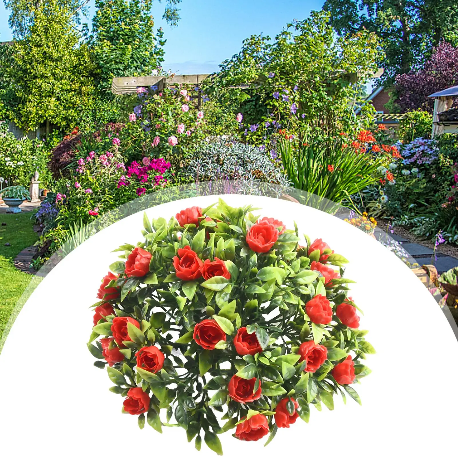Plastic Flower Ball Topiary Hanging Basket for Home Garden Party Wedding Stage Decoration Indoor Outdoor Use Plastic