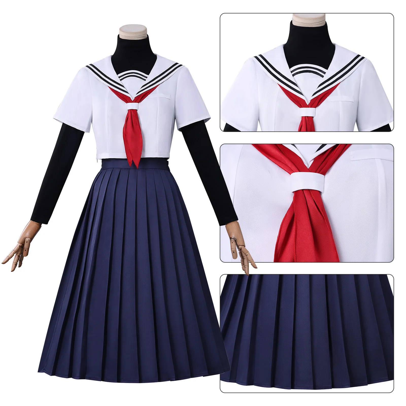 

Christmas This Monster Wants toEat Me Hinako Yaotose Cosplay Nonhuman Girl JK School Uniform Skirt Anime Disguise Sexy Costumes