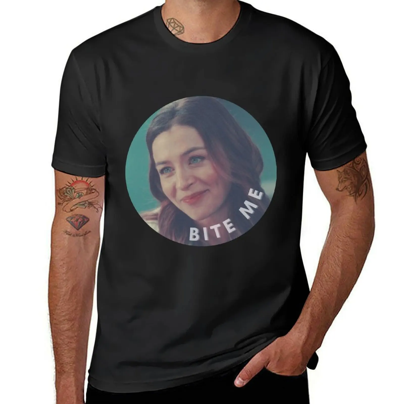 Amelia Shepherd - bite me T-Shirt plain blacks mens t shirts pack