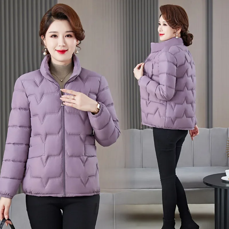 

Autumn Winter Slim Parkas Warm Women Jacket Lightweight Quilted Puffer Jacket Long Sleeve Zipper Windproof Outerwear Parka New