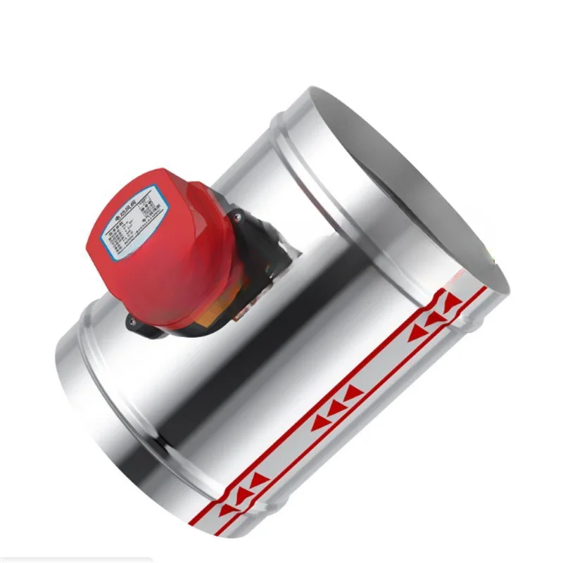 220V 24V 12V Stainless Steel Damper Electric Air Valve Motorized Check Valve for 3/4/5/6inch Pipe 80/100/125/150mm