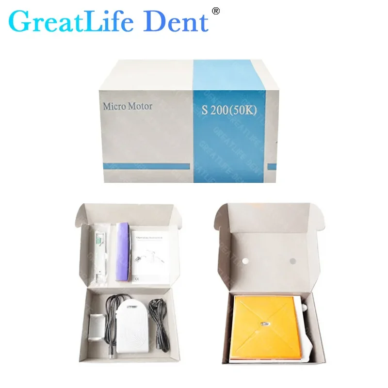 GreatLife Dent 60000RPM ทันตกรรม Micromotor Lab Micro มอเตอร์ควบคุมความเร็วสูง Brushless พร้อม Handpiece เจาะเครื่องขัด