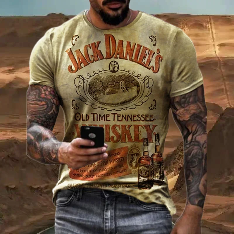 

25/26 Hot Summer T-shirt Trendy Daily Street 66 Highway 3D Printing Various Element Styles Adult Men's T-shirt Quick Drying MOTO