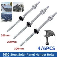 Pernos de suspensión de montaje Solar de acero inoxidable 304, tornillos de montaje de techo de Panel Solar fotovoltaico, Kit de accesorios de Panel Solar M10
