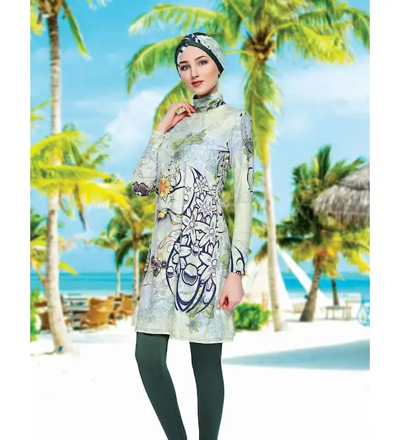 

Ruko Maio 20103-5 patterned hijab swimsuit