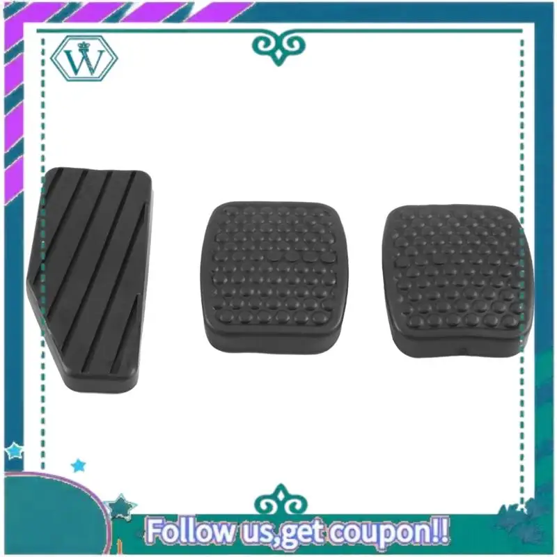 AA92-3PCS Car Accelerator Clutch Brake Pedal Rubber Pad Pedal Cover Kit For Suzuki Swift 49451-60B00