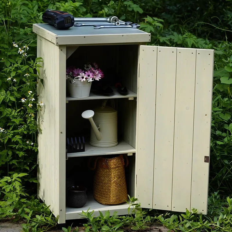 

Outdoor Locker Balcony Crack Storage Cabinet Rainproof Sunscreen Narrow Cabinet Outdoor Locker Courtyard Storage Box