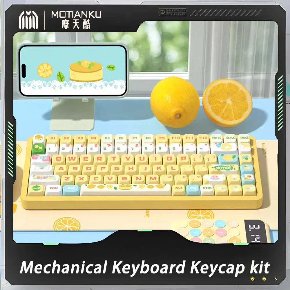 

Motianku Keycaps PBT Mechanical Keyboard Keycap Kit 158 Keys Sublimation MDA Height Cartoon CustomizePc Gamer Accessories Gift