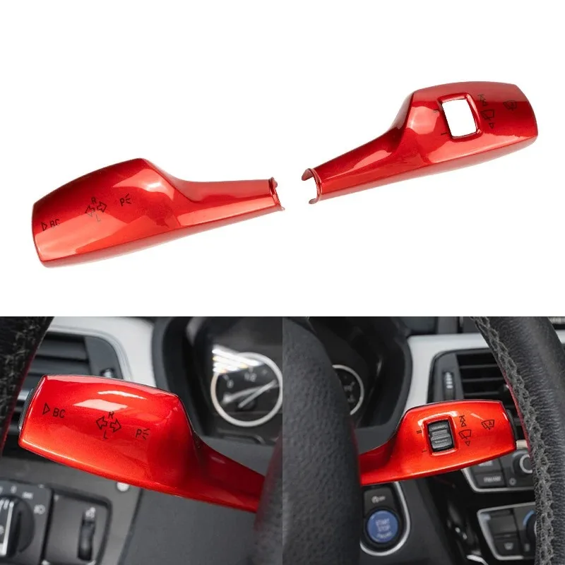 

Black/Carbon Fiber/Red Style Car Turn Signal Wiper Switch Trim Rod For BMW 1 3 5 6 7 Series GT F30 F35 F20 F21 F10 F11 F07 F01