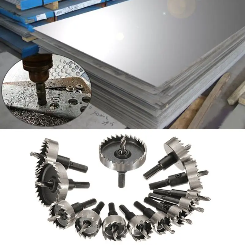 16-53mm Tip HSS Drill Bit Hole Set Metal for Woodworking Cutter Tools