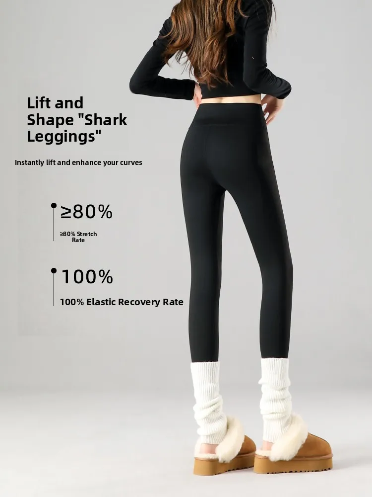 กางเกง Thiened Fce arkskin สำหรับผู้หญิง ใส่เล่นโยคะ พิลาทิส ผ้าฝ้ายเนื้อนุ่ม ระบายอากาศได้ดี เอวสูง ขายาว ให้ความอบอุ่น เหมาะสำหรับฤดูใบไม้ร่วง...