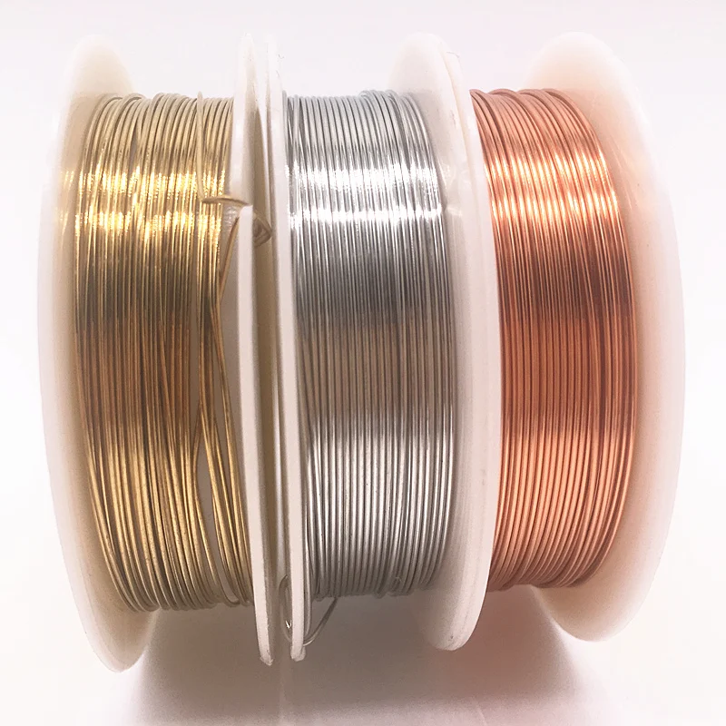 New 0.2/0.3/0.4/0.5/0.6/0.7/0.8/1.0mm Brass Copper Wires Beading Wire for Jewelry Making Diy Accessories