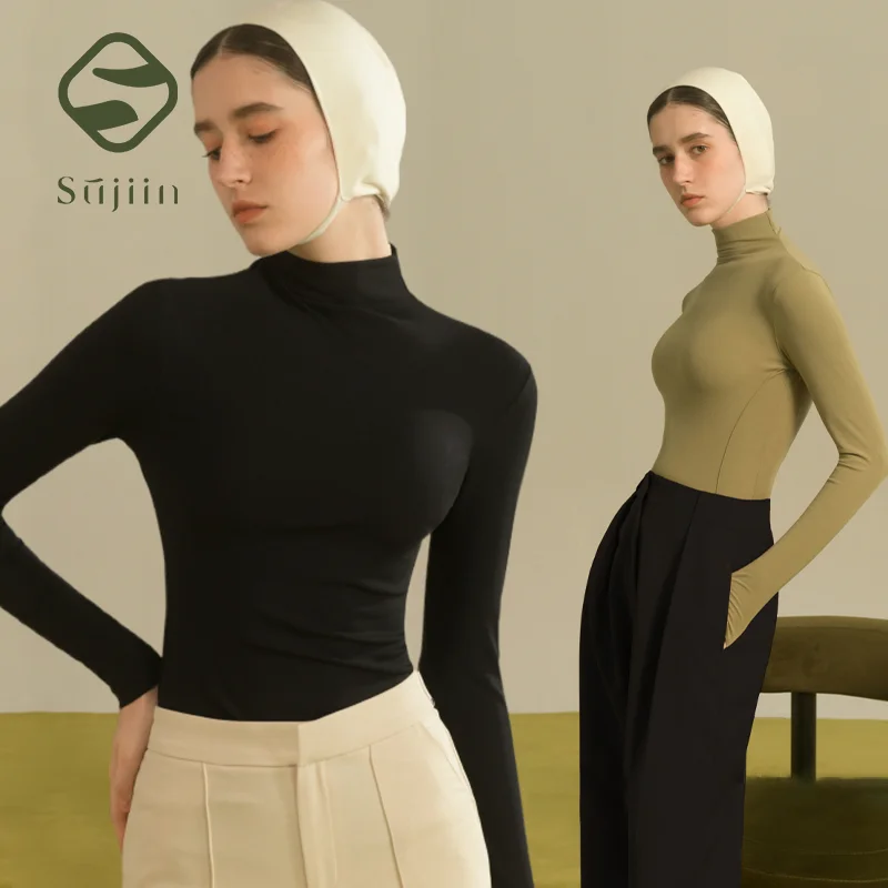 SUJIIN Thermal Shirt Underwear Woman 2025 Autumn Winter Slim Warm Bottoming T-Shirt Tops High Quality Female Undershirt WC036