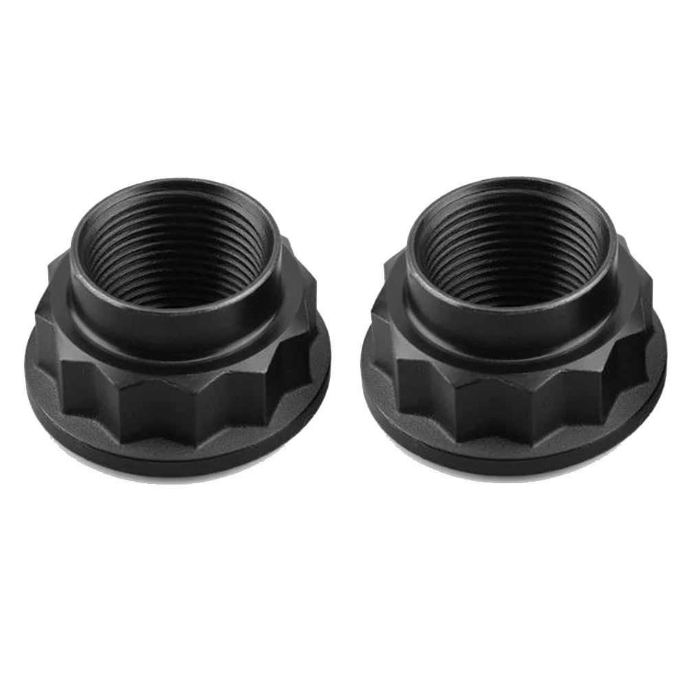 2Pcs Wheel Axle Nut 90177-22001 For Toyota For Lexus Driveshaft Spindle Nut Black- Metal Replacement Parts