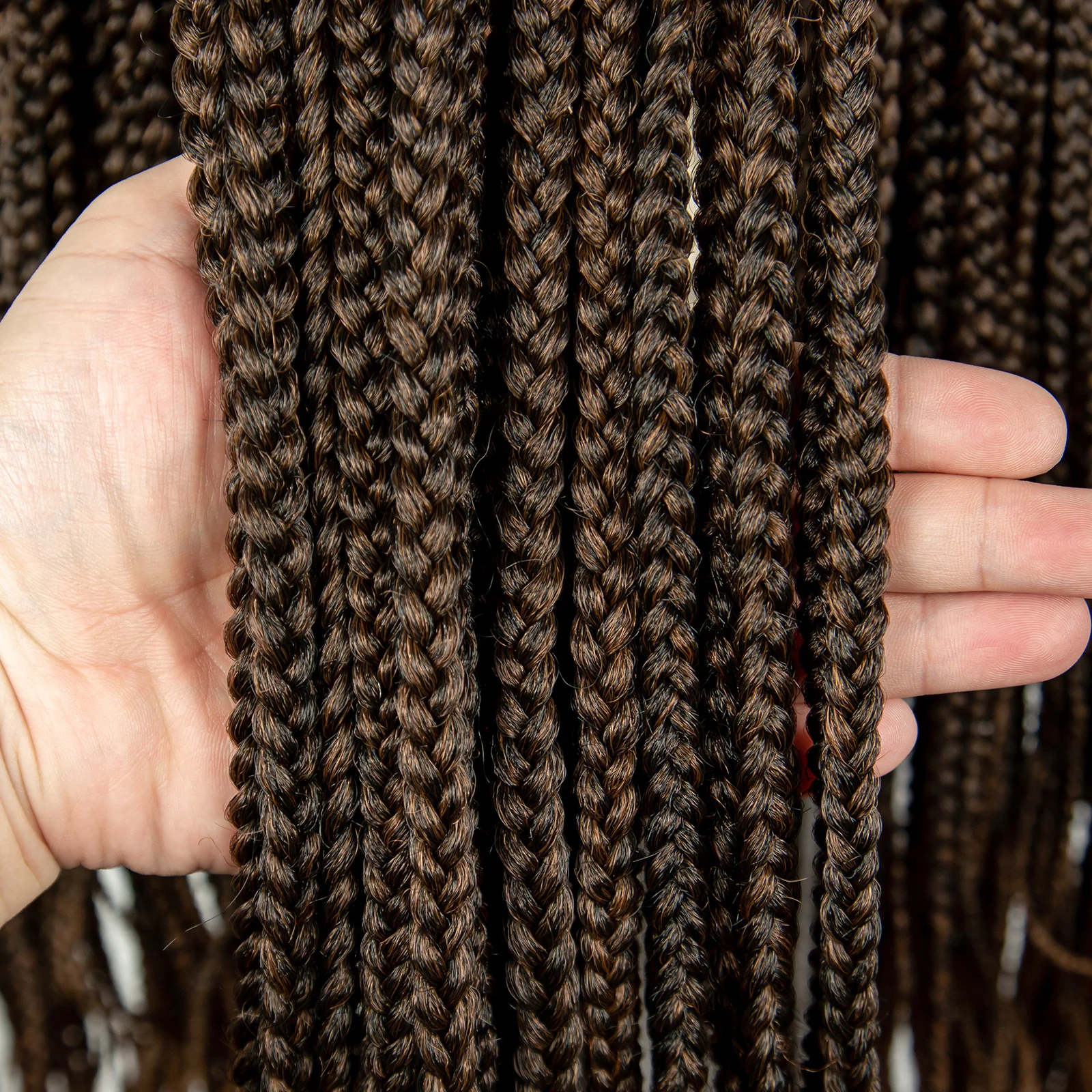 36 Inches 1B-30 Ombre Synthetic Braided Wigs with Baby Hair Knotless Lace Front Straight Boho Braiding Hair Wig for Black Women