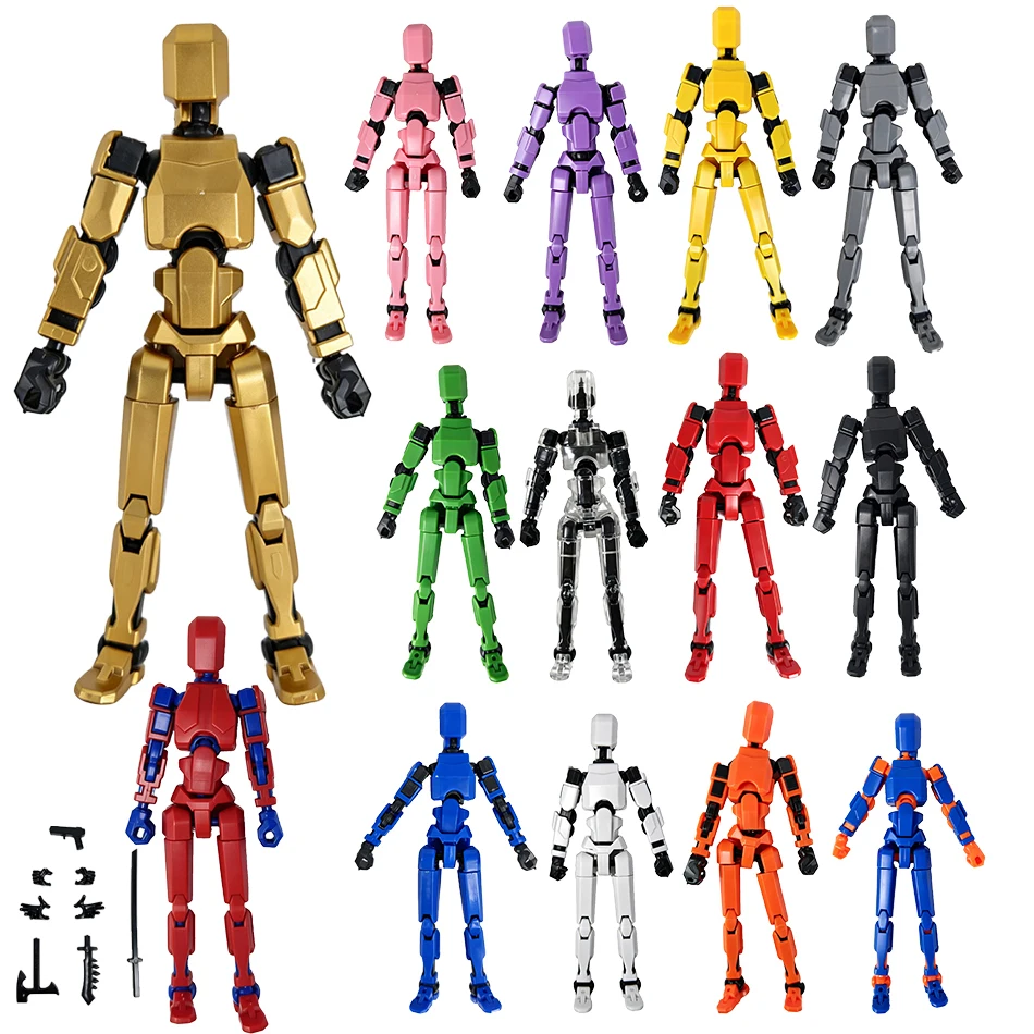 【ソフビ】SWINGTOYS 9周年HUMANROBOTコラボ3体セット超希少 Assembly Completed )13 Action Figure Titan Multi-Jointed Movable