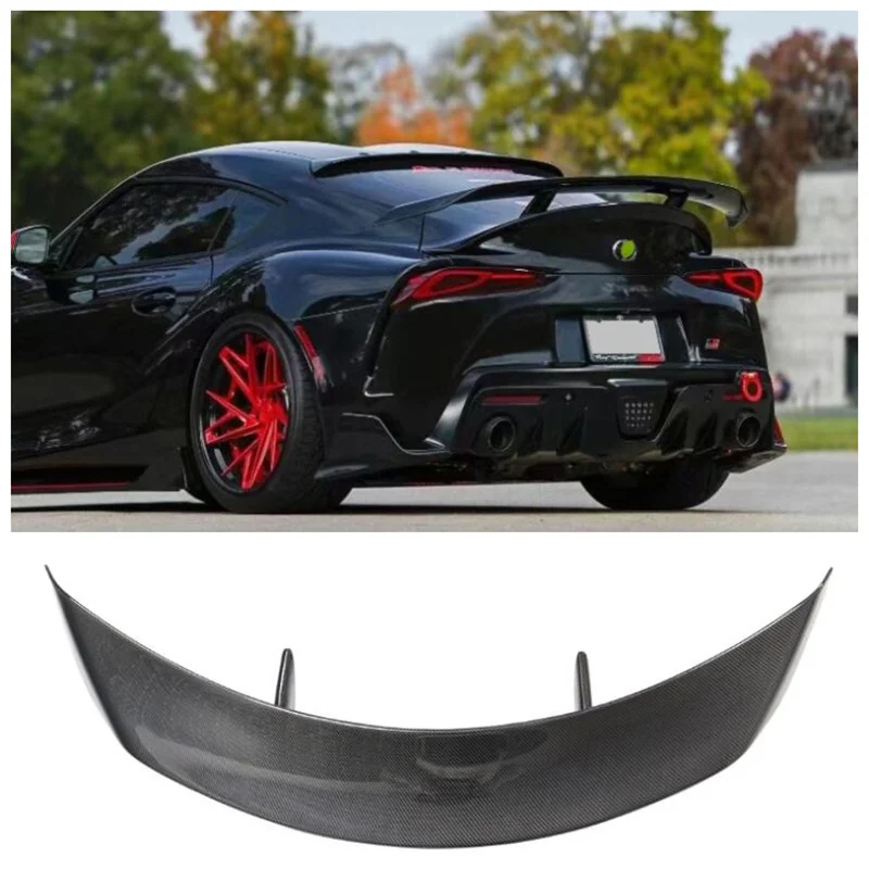 

Rear Carbon Fiber Car Rear Trunk Lip Spoiler Splitter Wing Fits For Toyota SUPRA A90 GR 2019 2020 2021 2022