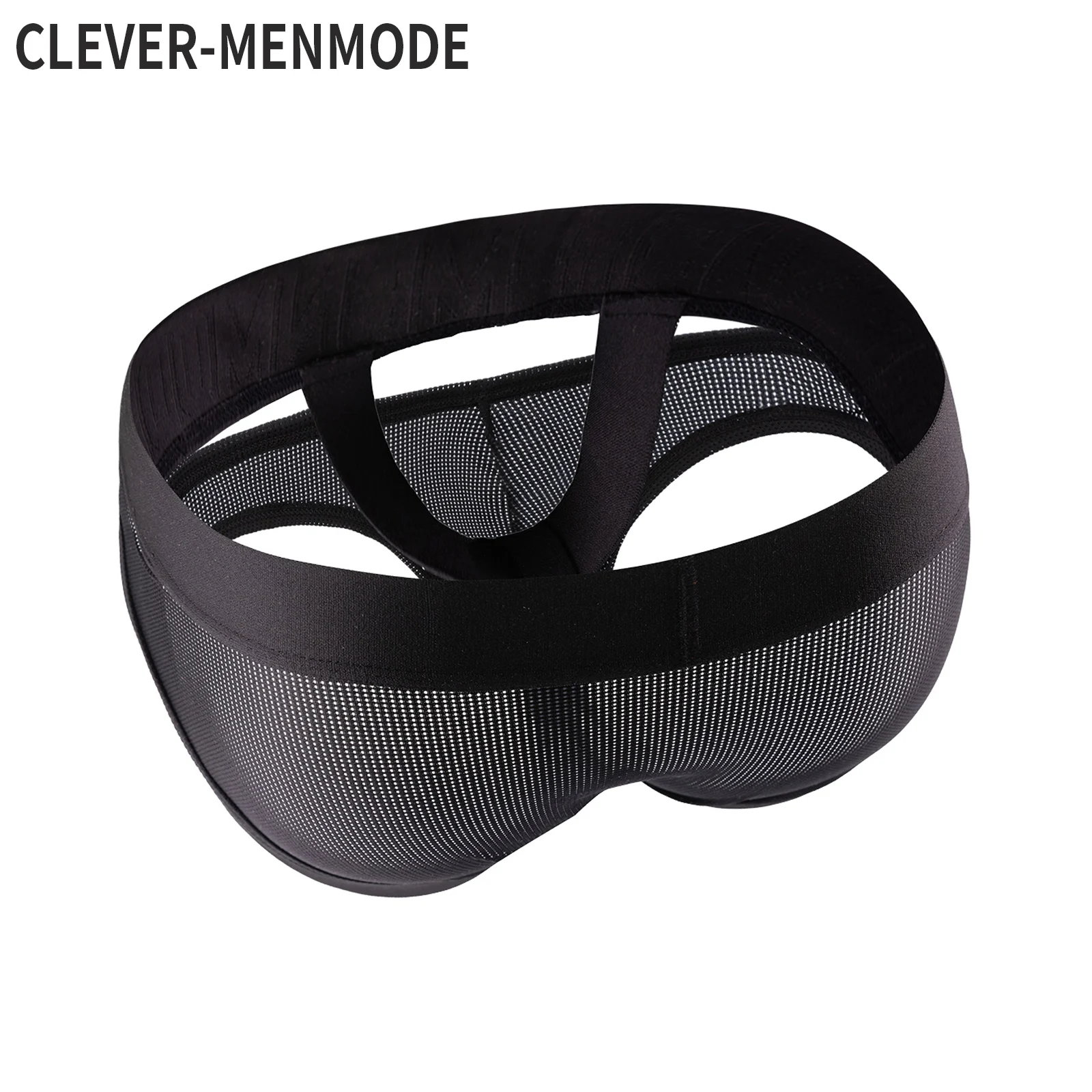 CLEVER-MENMODE Men Cockstrap Lingerie Penis Ring Briefs Sexy Jockstrap Underwear Mesh Sheer Panties Cockring Bikini