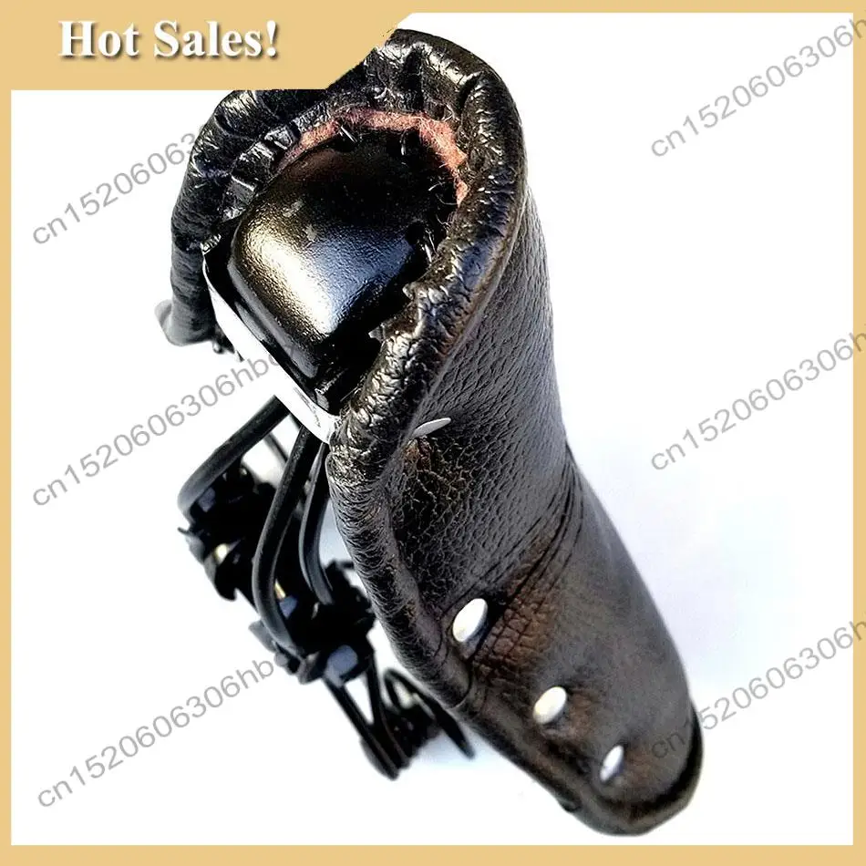 

-HOPE Vintage Faux Leather Bicycle Saddle Rivet Sprung Spring Bike Cycling Seat Cushion Black For Road Bike MTB