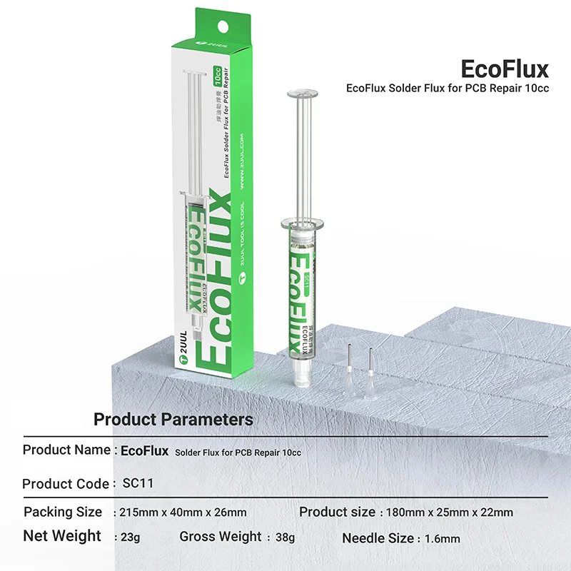 2UUL SC11 EcoFlux Lead-Free Soldering Flux Paste Transparent Flux For Mobile Phone Motherboard Chip BGA Repair Welding Tool