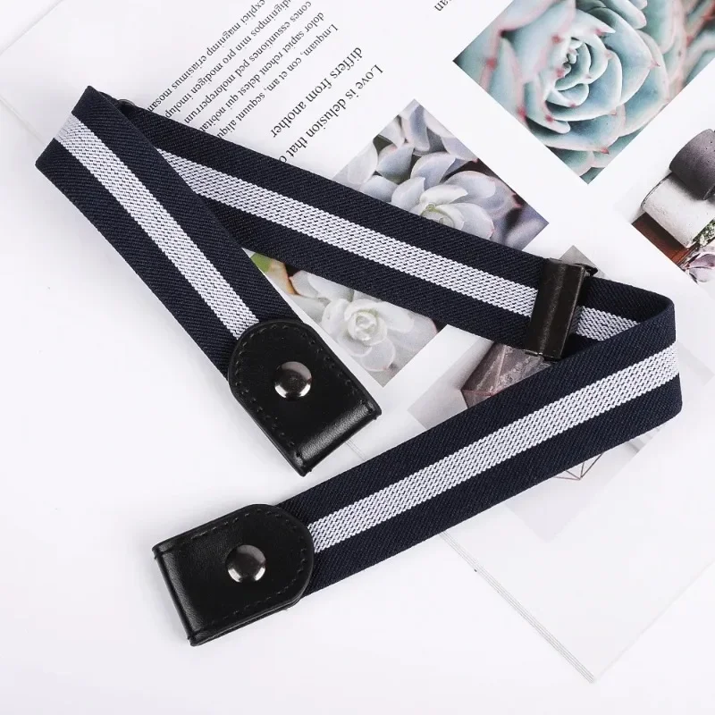 Adjustable Stretch Elastic Waist Band  No Buckle Easy To Wear Invisible Belt Buckle-Free Belts for Women Men Jean Pants Dress