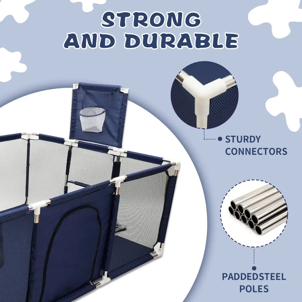 IMBABY บทกวีของทารกบ้านในร่มสนามเด็กเล่นกีฬาเด็กกิจกรรมรั้วพร้อมห่วงบาสเกตบอลบทกวีสําหรับทารกเกมสวน