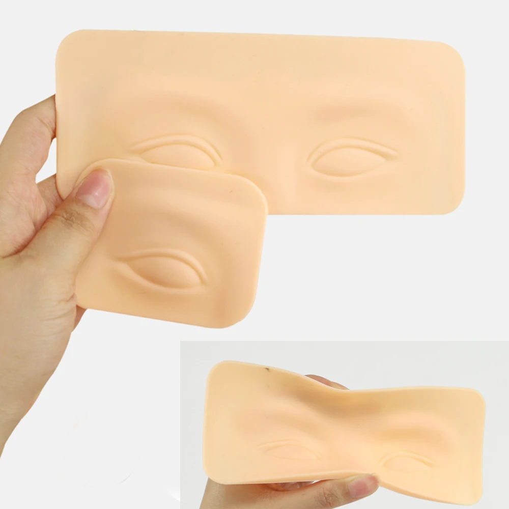 High-Quality Silicone Eyebrow Practice Pads for Beginners Thickened Lifelike Skin Single Eye Small Flat Base Perfect for Ta