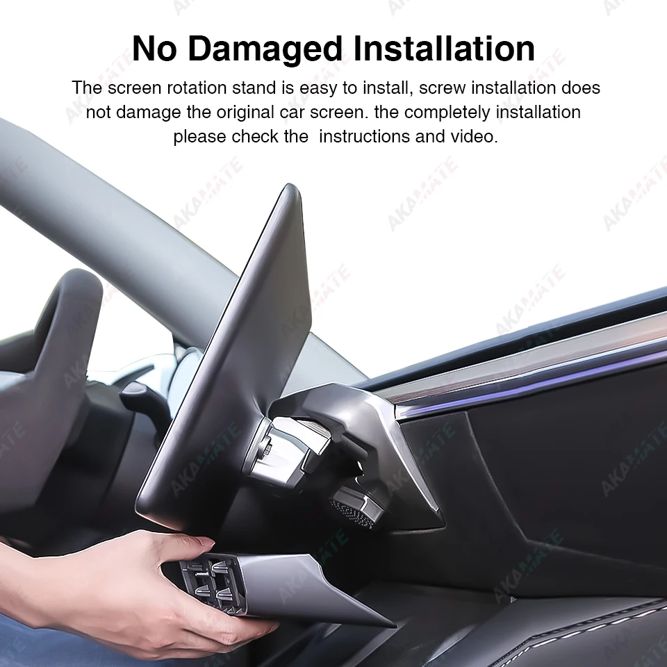 Lo más nuevo para Tesla 2017-2024 modelo Y modelo 3 soporte giratorio montaje pantalla de inclinación de tierras altas Kit de soporte giratorio