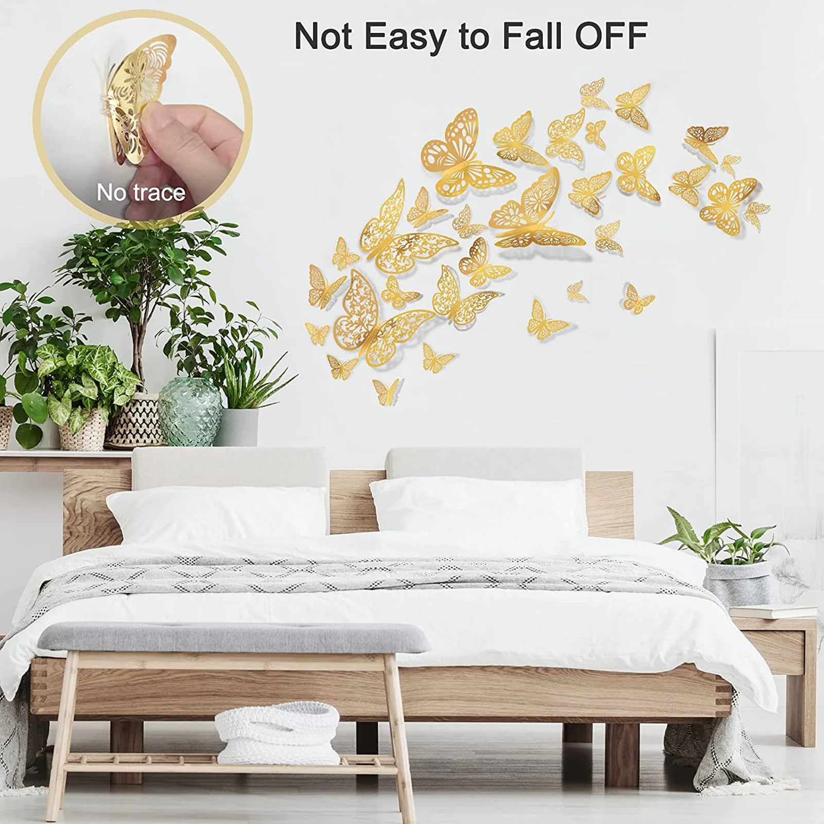 Butterfly Wall Decor Sticker Holographic Butterflies Decor for Wedding Decor DIY Gift